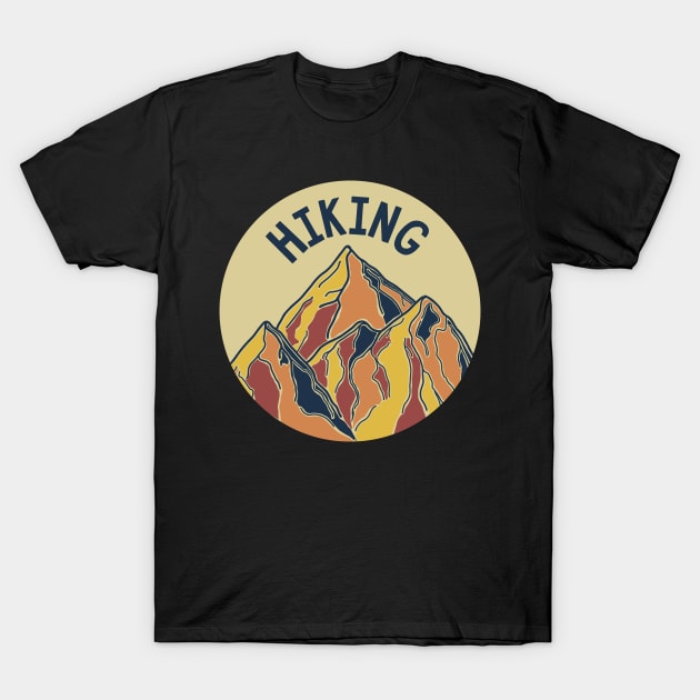 Retro Hiking Outdoor Wander Backpacking Hiker Hiking T-Shirt by GraphicsLab